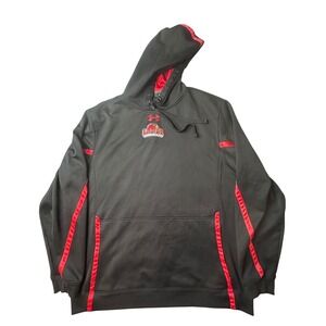 Under Armour Hoodie Men XXL Black Lamar Basketball Pullover 1222140 Loose Fit